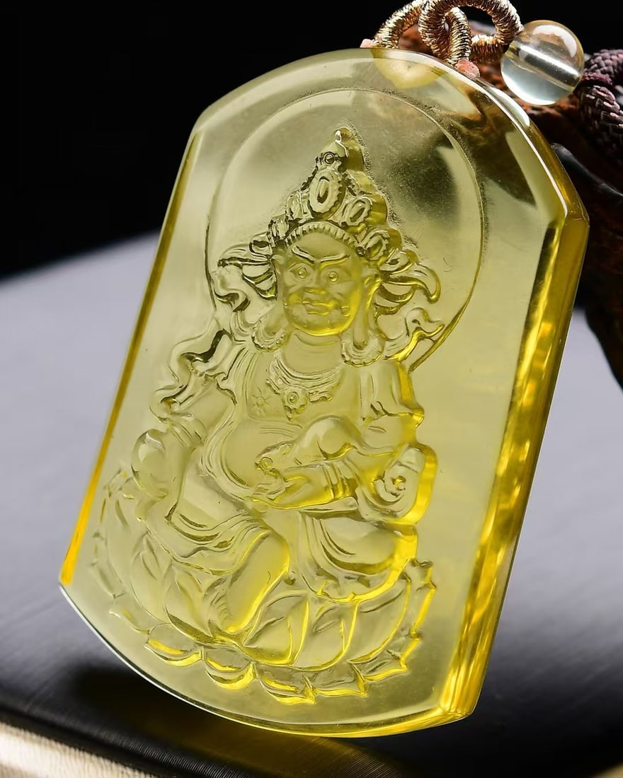 Yellow Crystal Pendant - Yellow Jambhala - 2