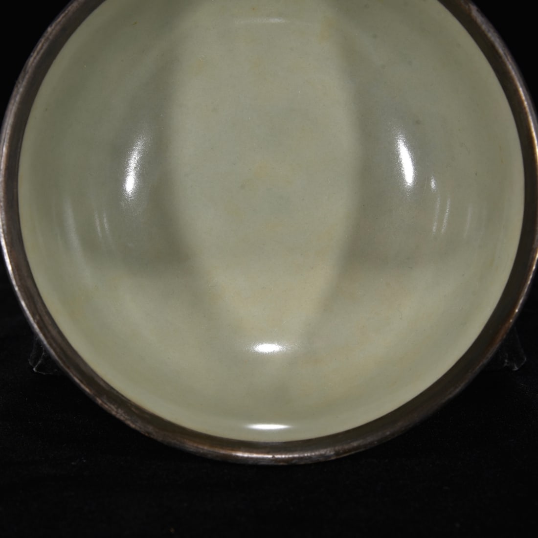 A Pair Inlay Silver Edge Ru Kiln Porcelain Bowl - 5