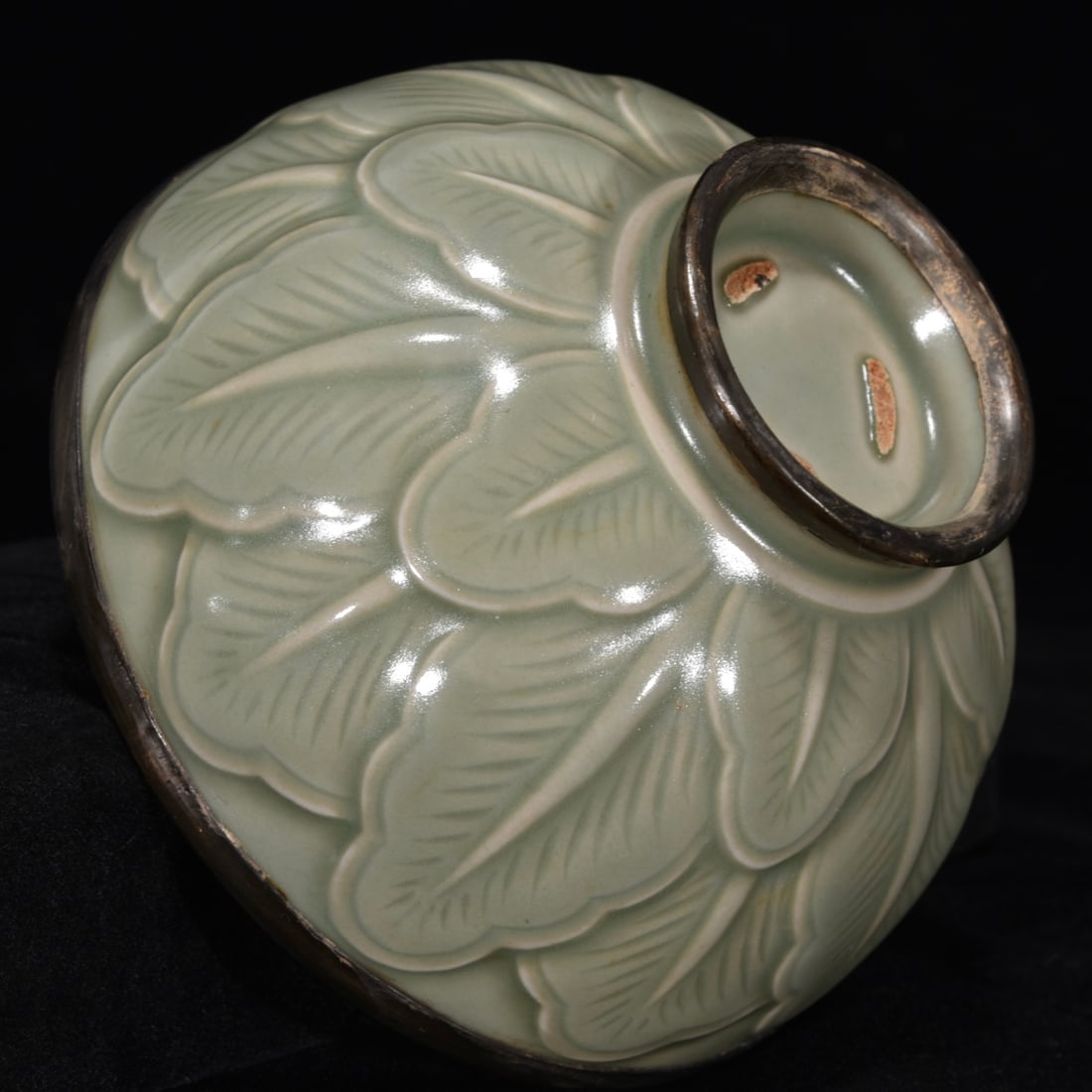 A Pair Inlay Silver Edge Ru Kiln Porcelain Bowl - 6