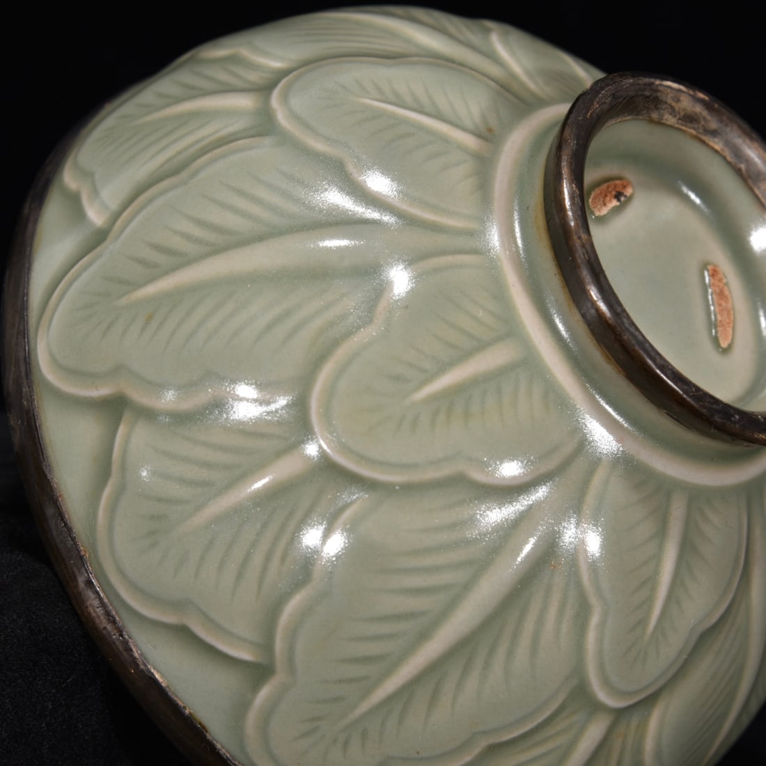 A Pair Inlay Silver Edge Ru Kiln Porcelain Bowl - 7