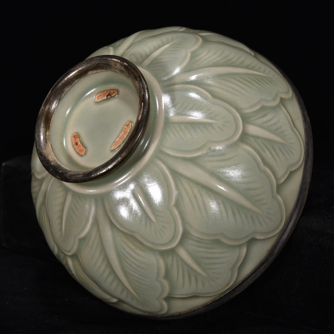 A Pair Inlay Silver Edge Ru Kiln Porcelain Bowl - 8