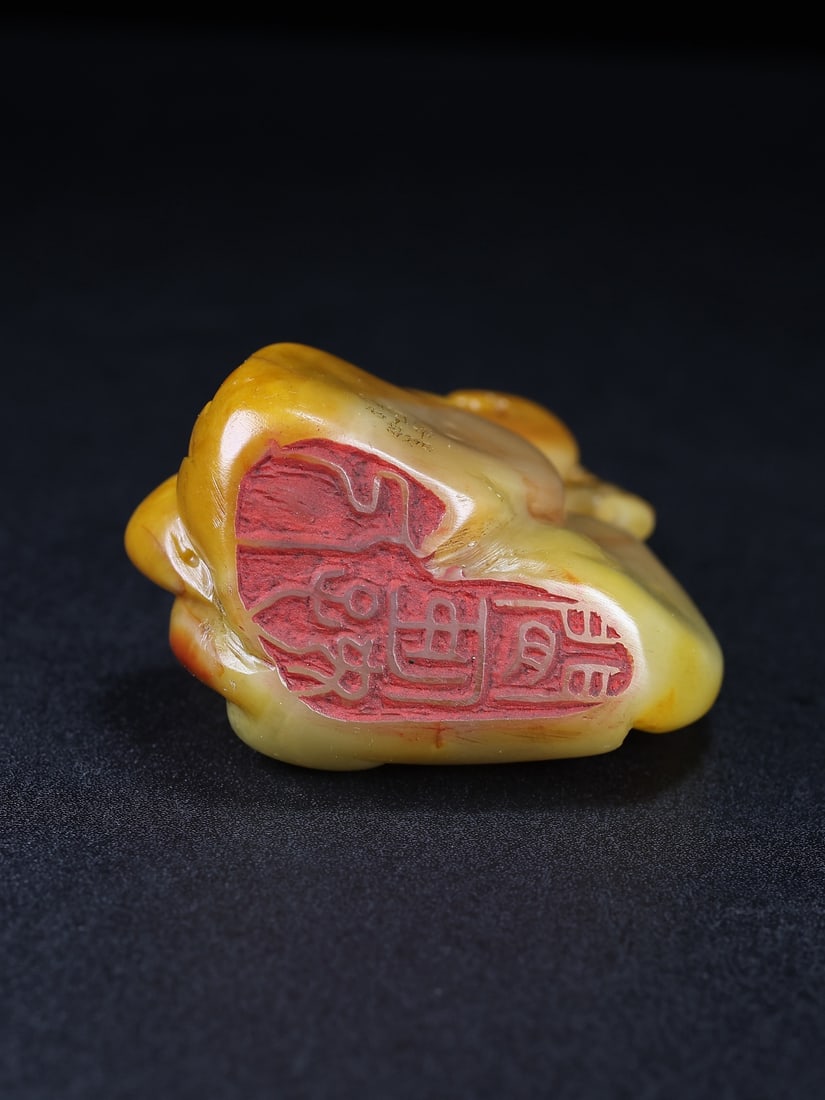 Shoushan Soapstone Hand-Carved Horse Seal/Stamp Statue - 7