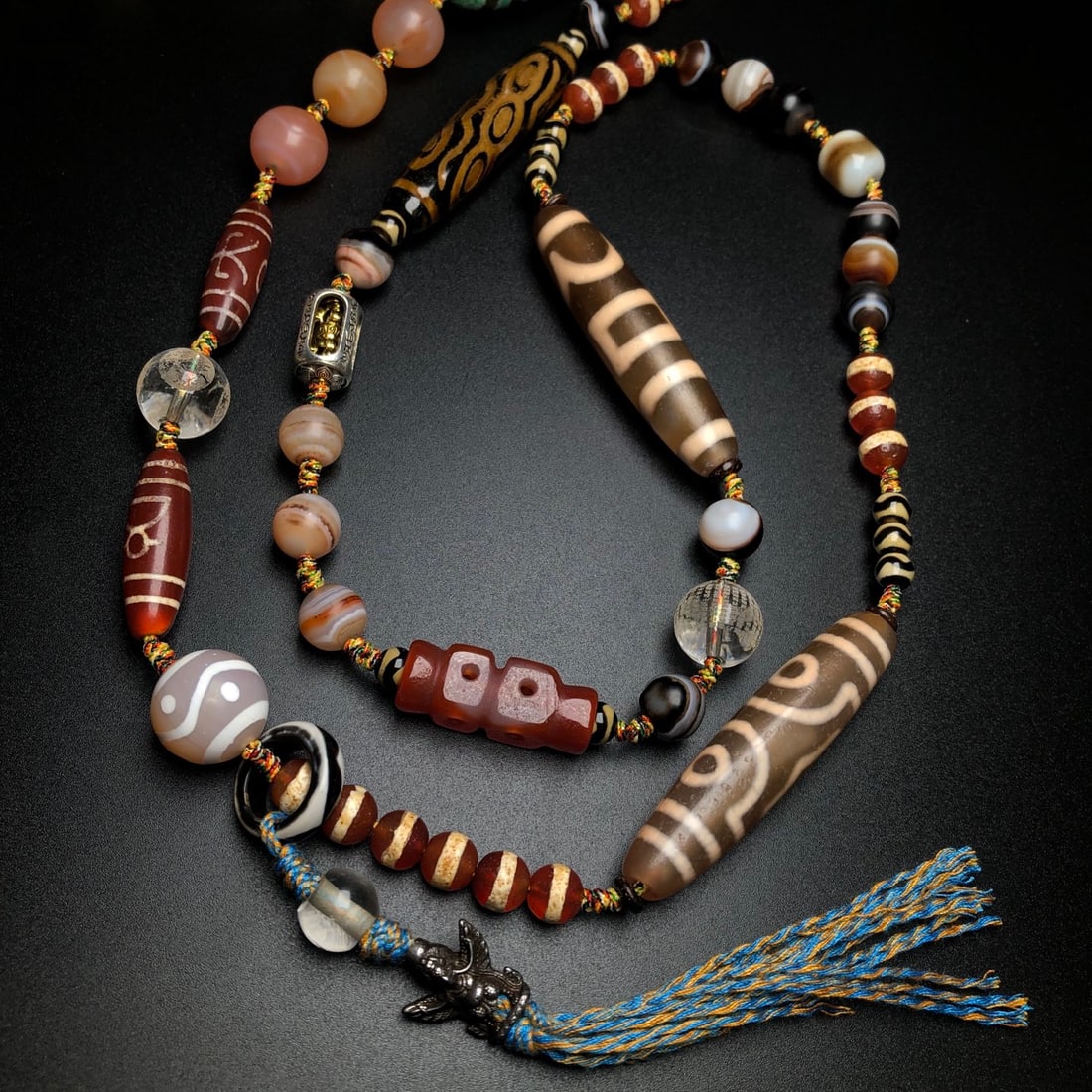 Hand knitting Tibetan DZI Agate Necklace - 3