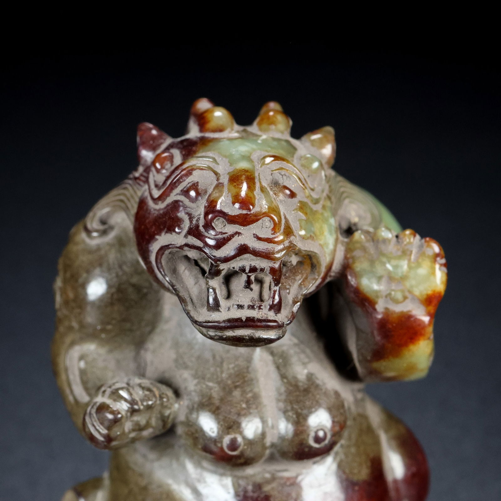 Hetian Jade Statue - Bear,Old - 3