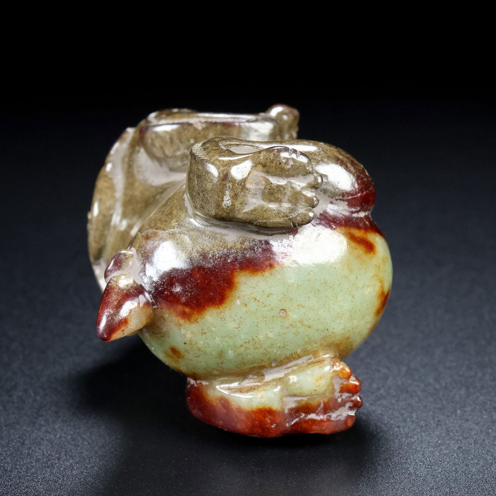 Hetian Jade Statue - Bear,Old - 8