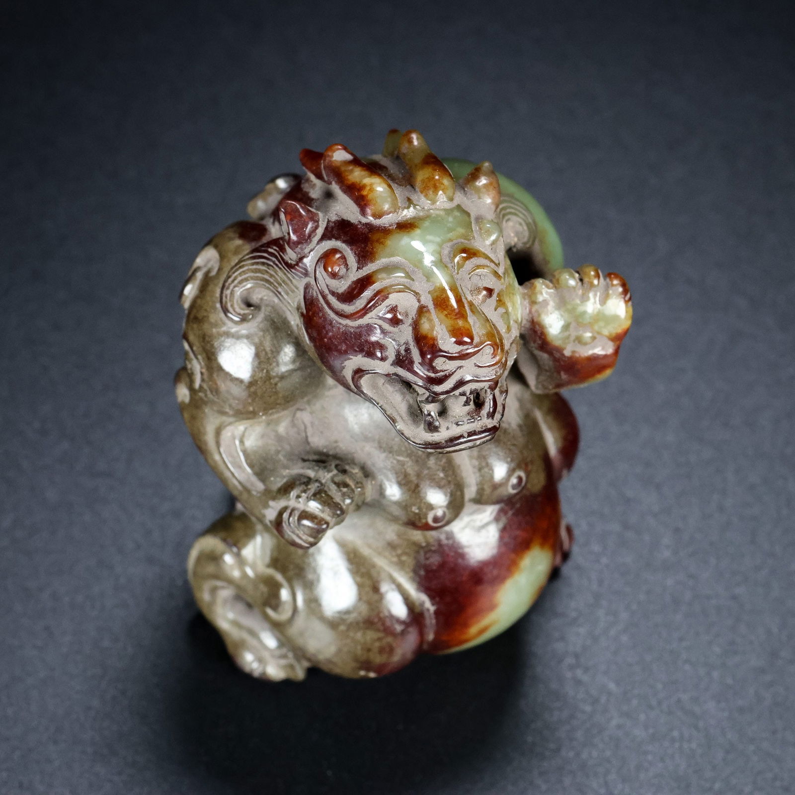 Hetian Jade Statue - Bear,Old - 9