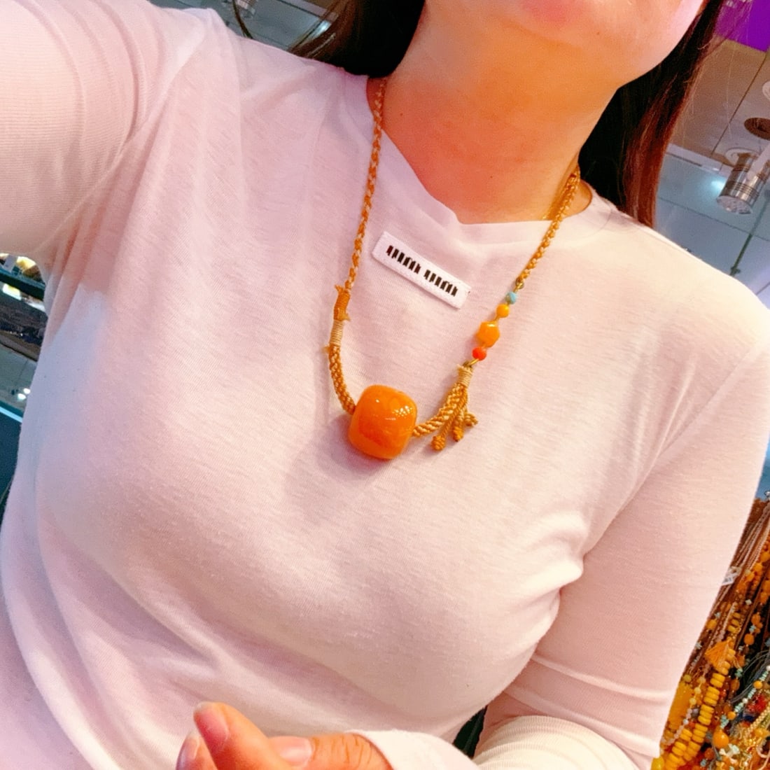 Yellow Beeswax Lucky Pendant - 2