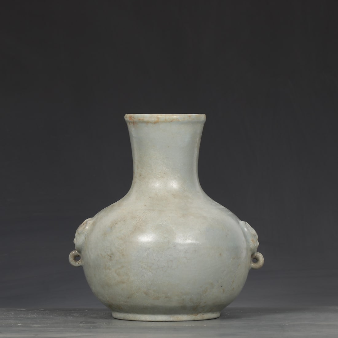 Ru Kiln Sky Blue Glaze Porcelain Vase w Box - 2