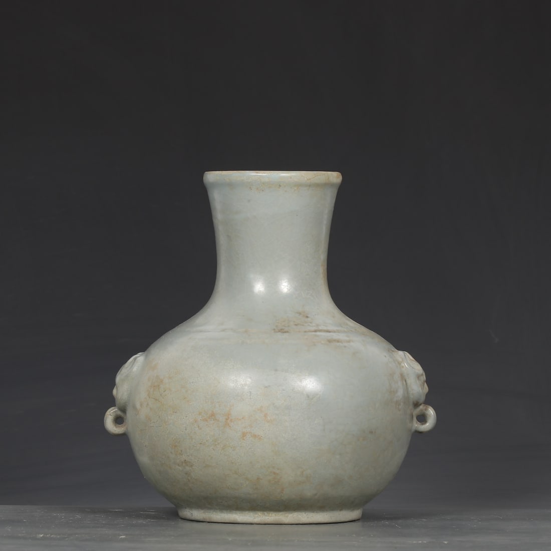 Ru Kiln Sky Blue Glaze Porcelain Vase w Box - 7