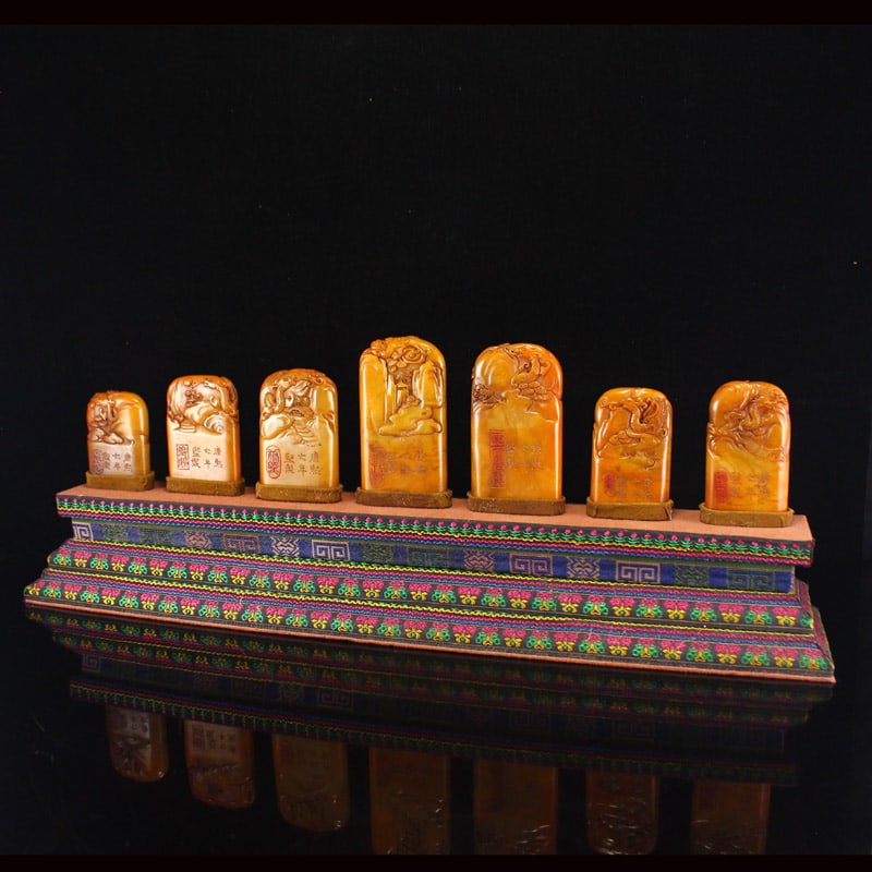 A Set Tianhuang Shoushan Soapstone Seal/Stamp - 6