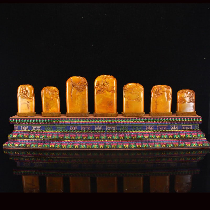 A Set Tianhuang Shoushan Soapstone Seal/Stamp - 7