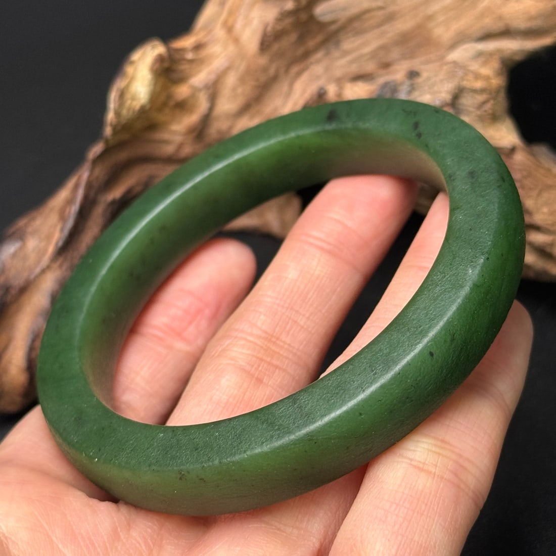 Inside Diameter 60mm Hetian Jade Bracelet - 9