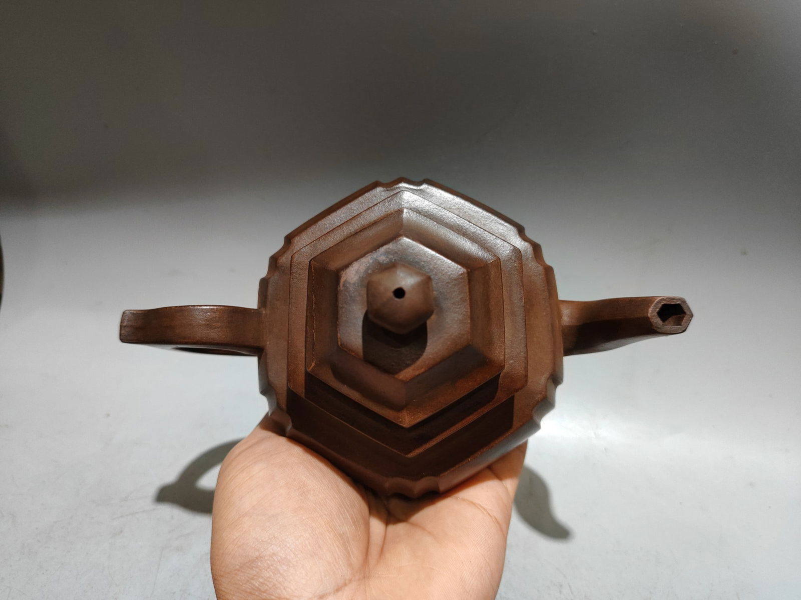 Yixing Zisha Clay Teapot w Artist Signed - 6