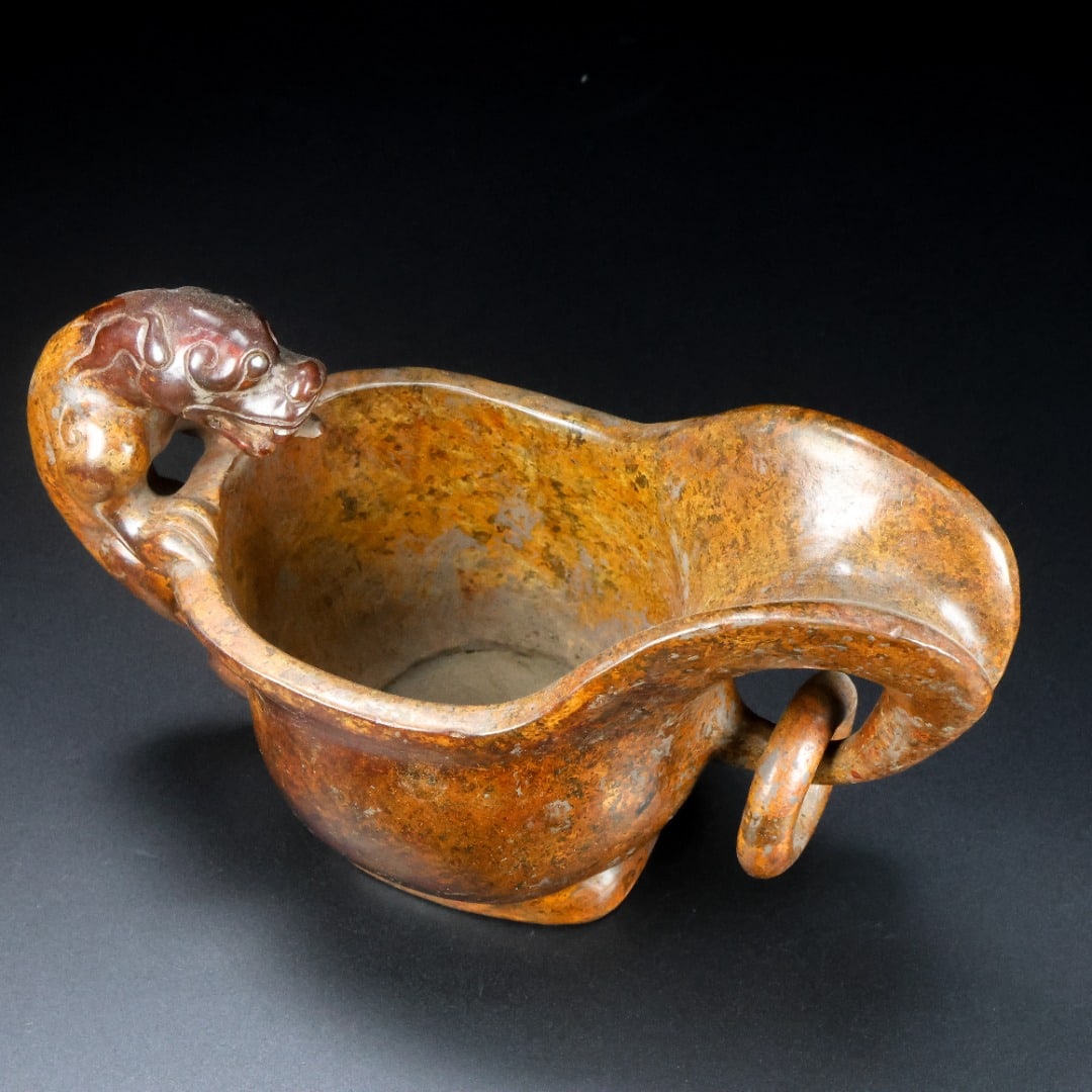 Hetian Jade Wine Cup - Dragon - 2