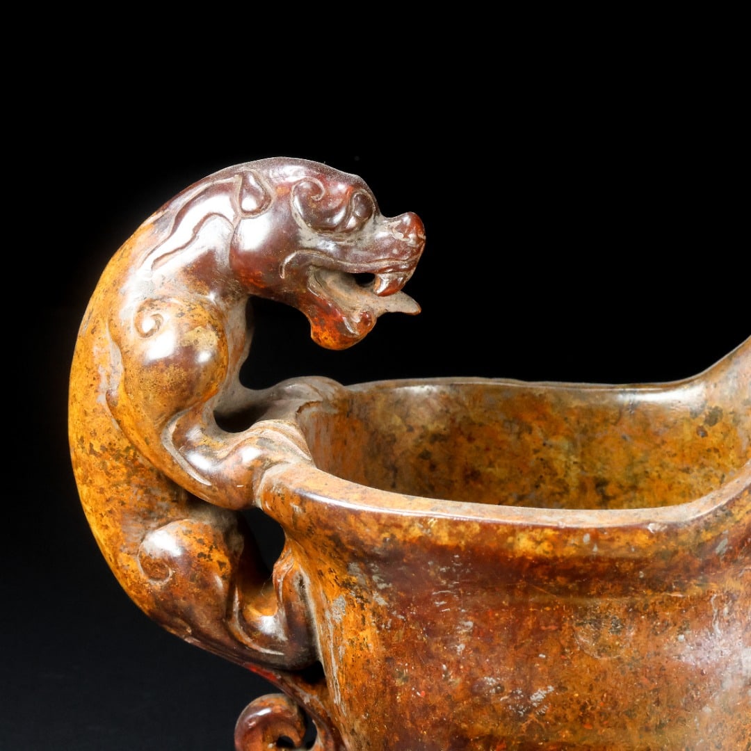 Hetian Jade Wine Cup - Dragon - 5