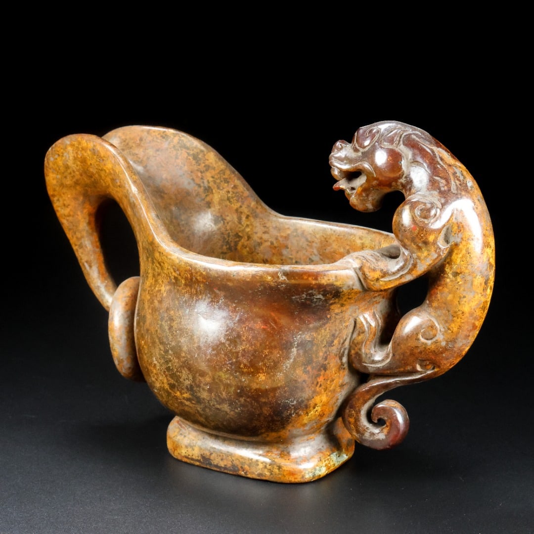 Hetian Jade Wine Cup - Dragon - 7