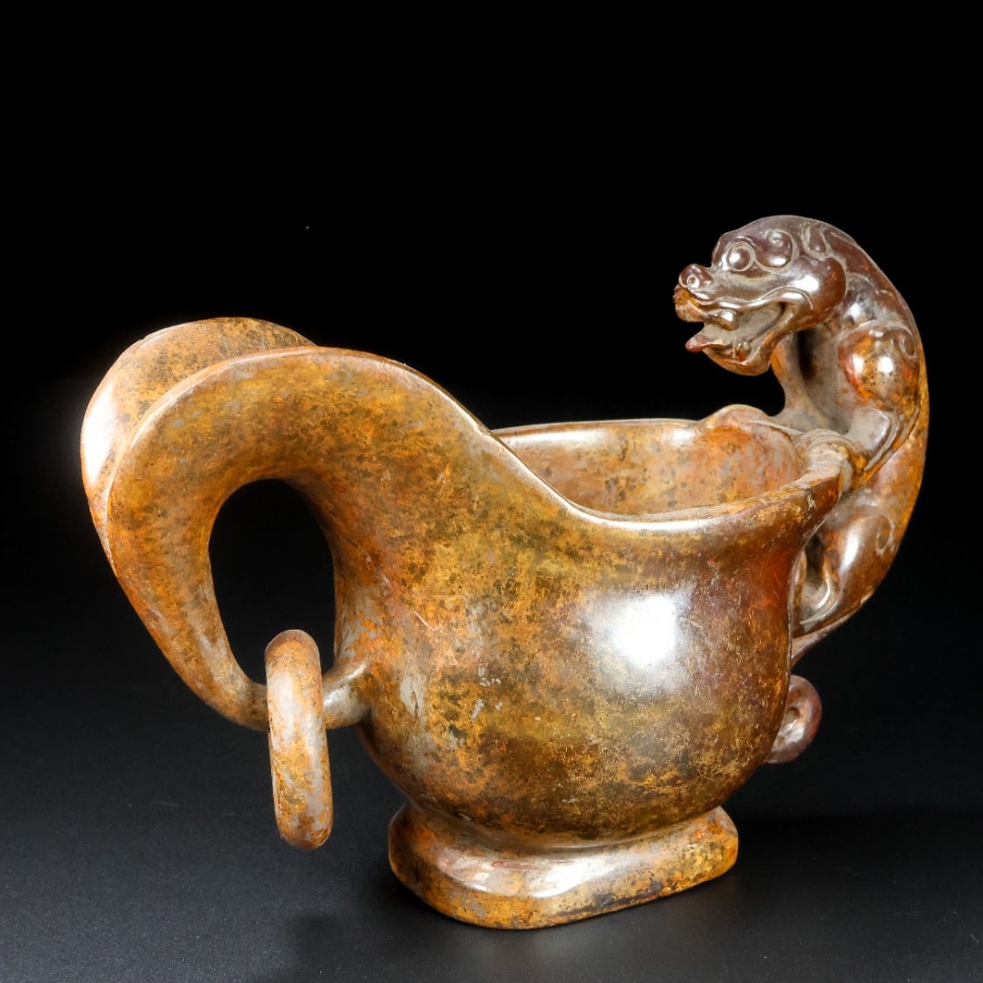 Hetian Jade Wine Cup - Dragon - 8