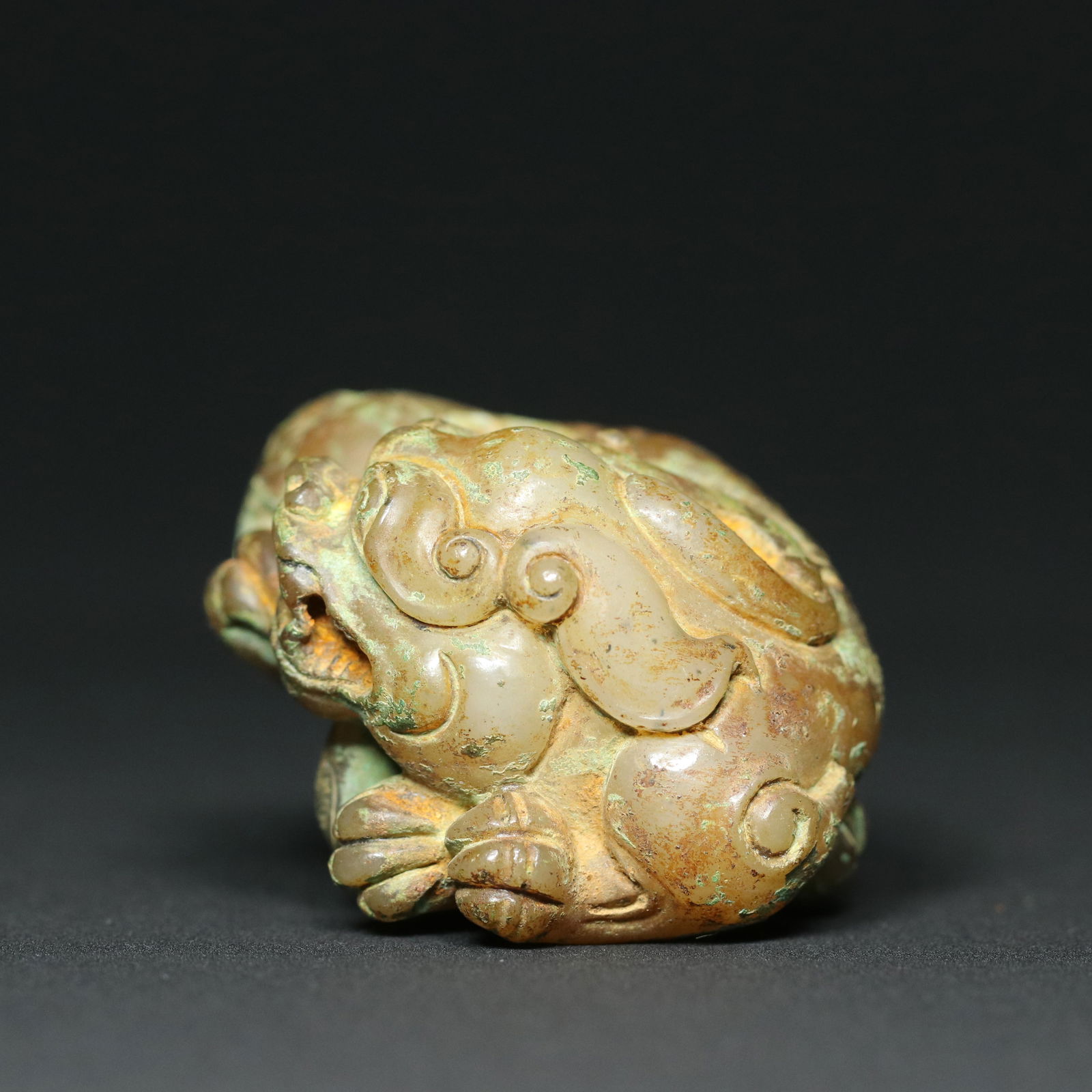 Hetian Jade Statue - Lion,Old - 2