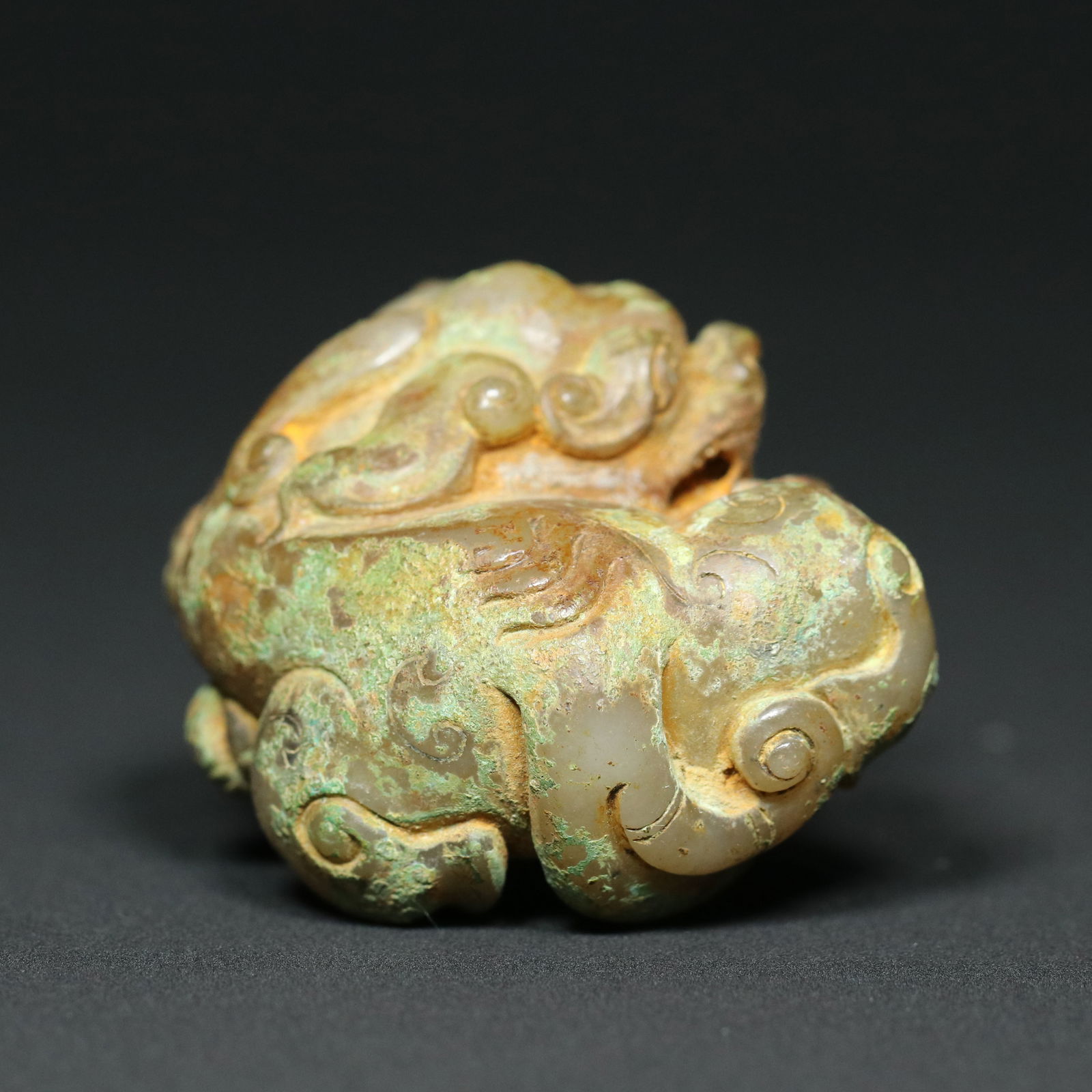 Hetian Jade Statue - Lion,Old - 4