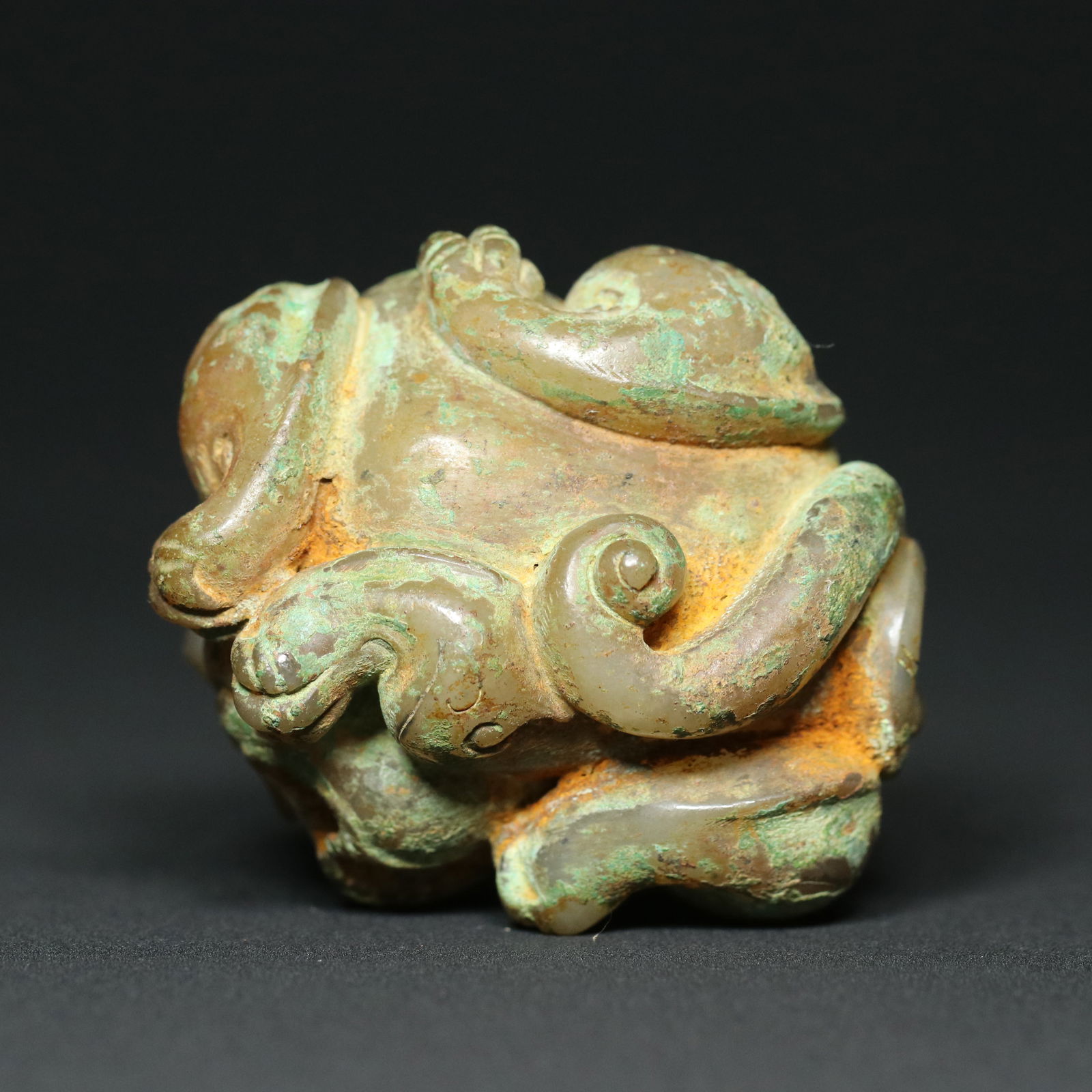 Hetian Jade Statue - Lion,Old - 5