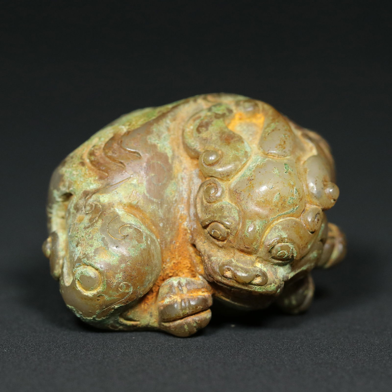 Hetian Jade Statue - Lion,Old - 6