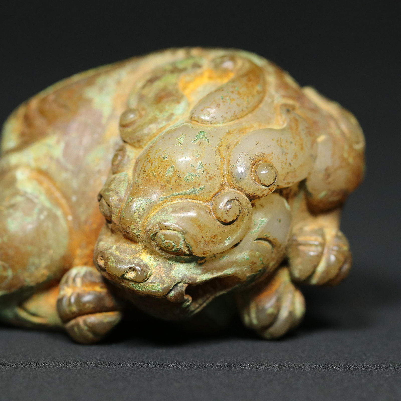 Hetian Jade Statue - Lion,Old - 7