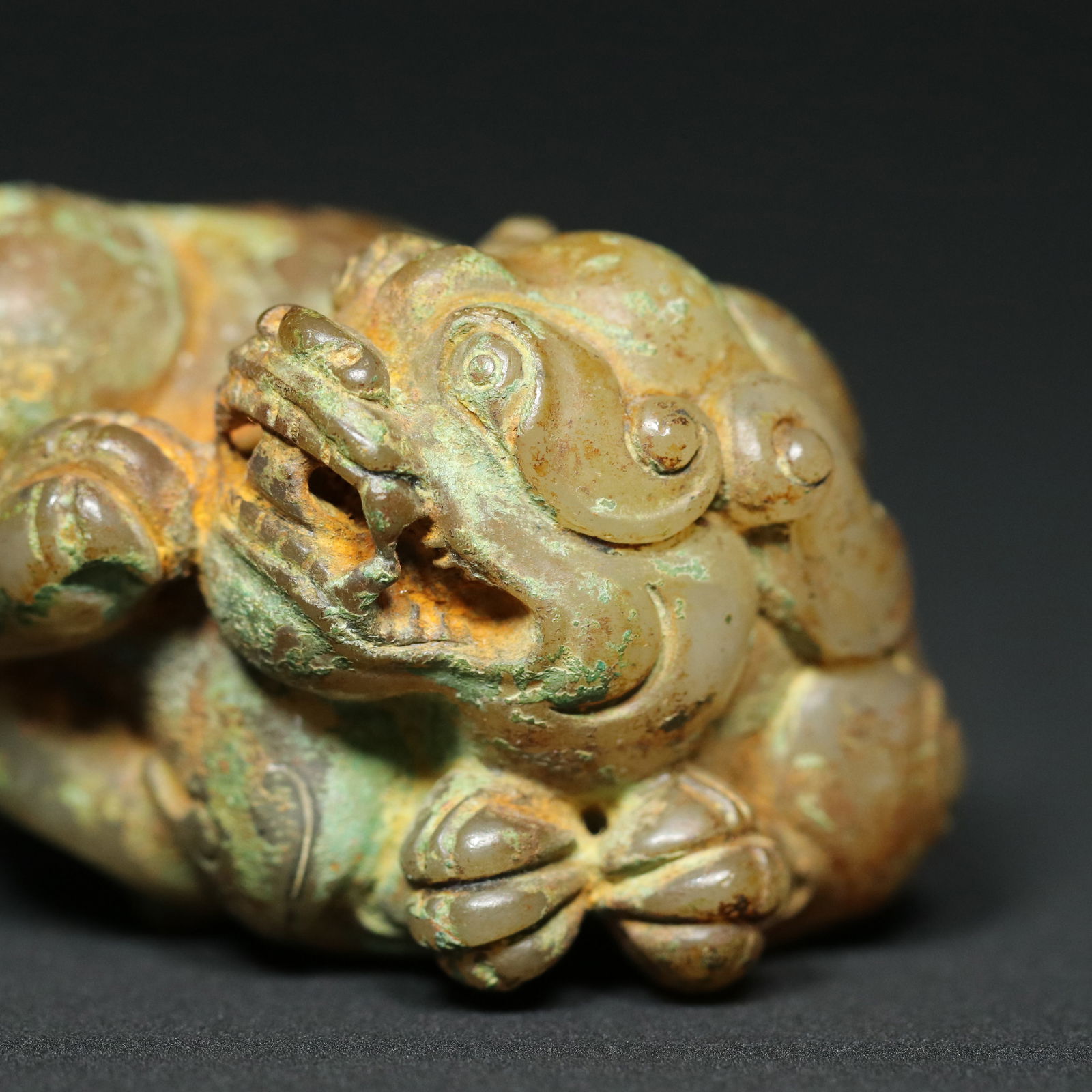 Hetian Jade Statue - Lion,Old - 8