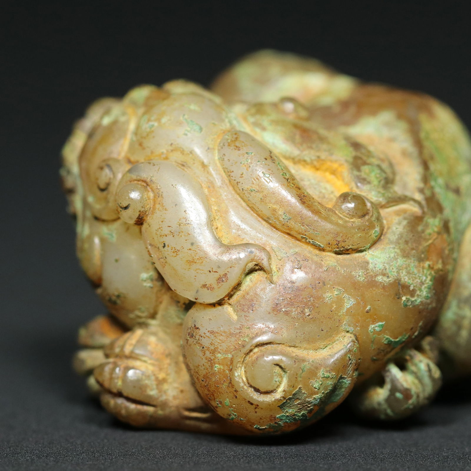 Hetian Jade Statue - Lion,Old - 9