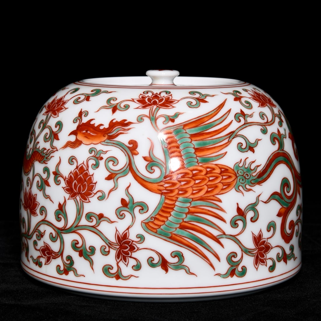 Iron Red Glaze Porcelain Dragon Pot - 2