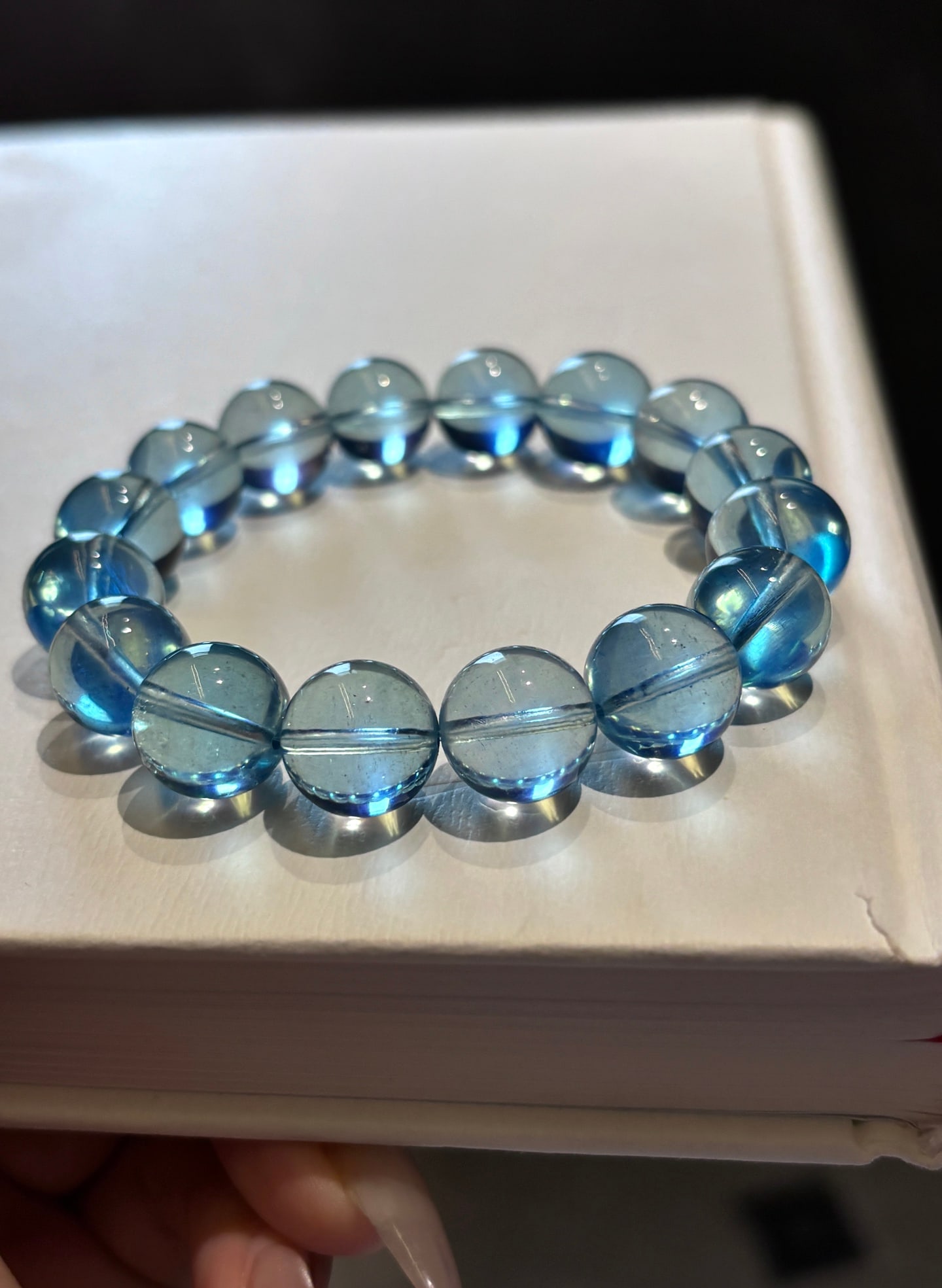 13.4mm Natural Aquamarine Bracelet with Certificate - 3