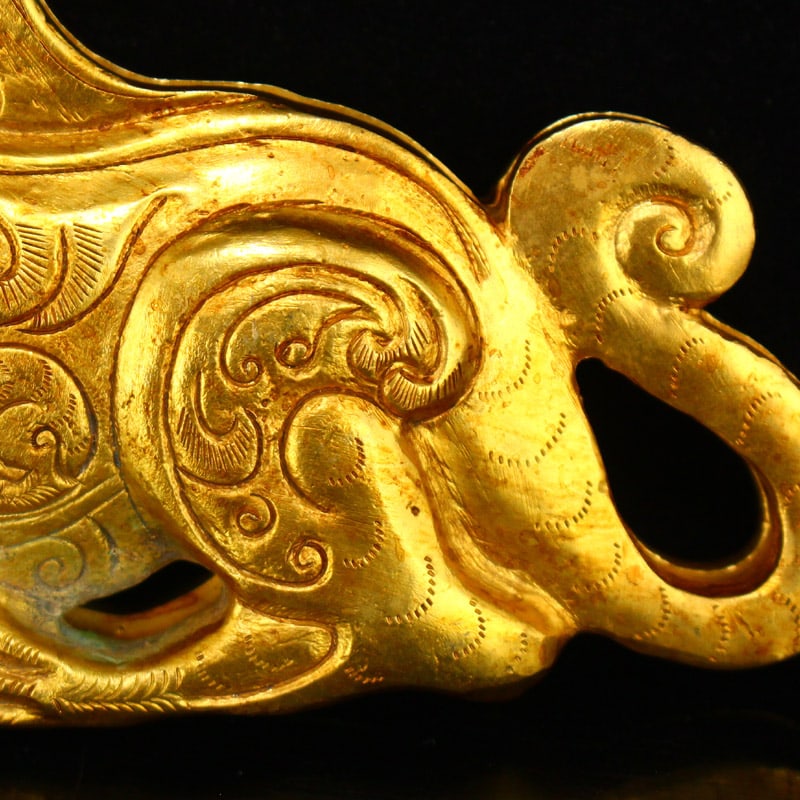A Pair Gilt Gold Copper Tiger Token - 4