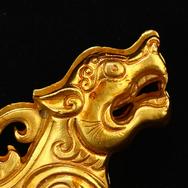 A Pair Gilt Gold Copper Tiger Token - 6