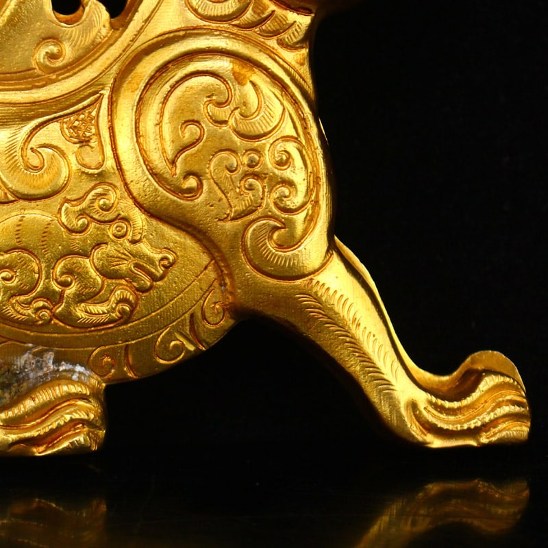 A Pair Gilt Gold Copper Tiger Token - 7