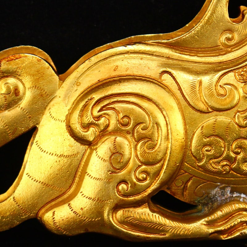 A Pair Gilt Gold Copper Tiger Token - 8