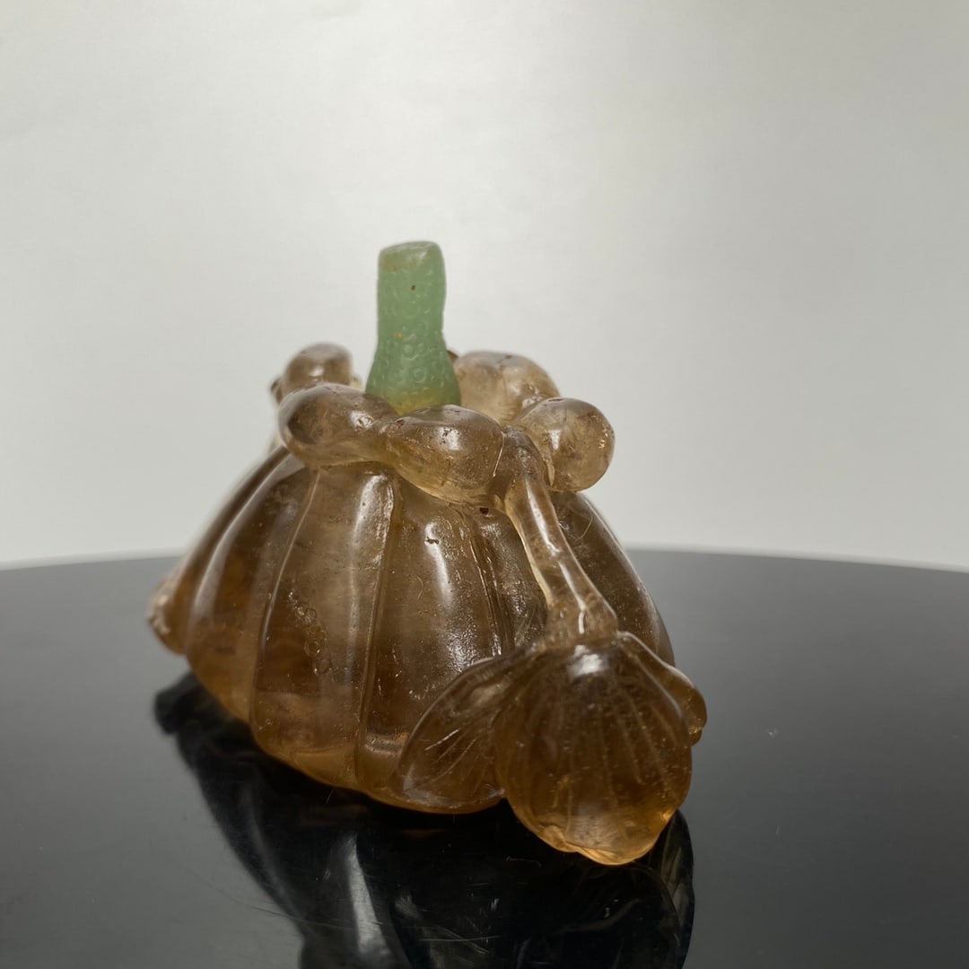 Crystal Snuff Bottle,Lotus seedpod,Old - 2