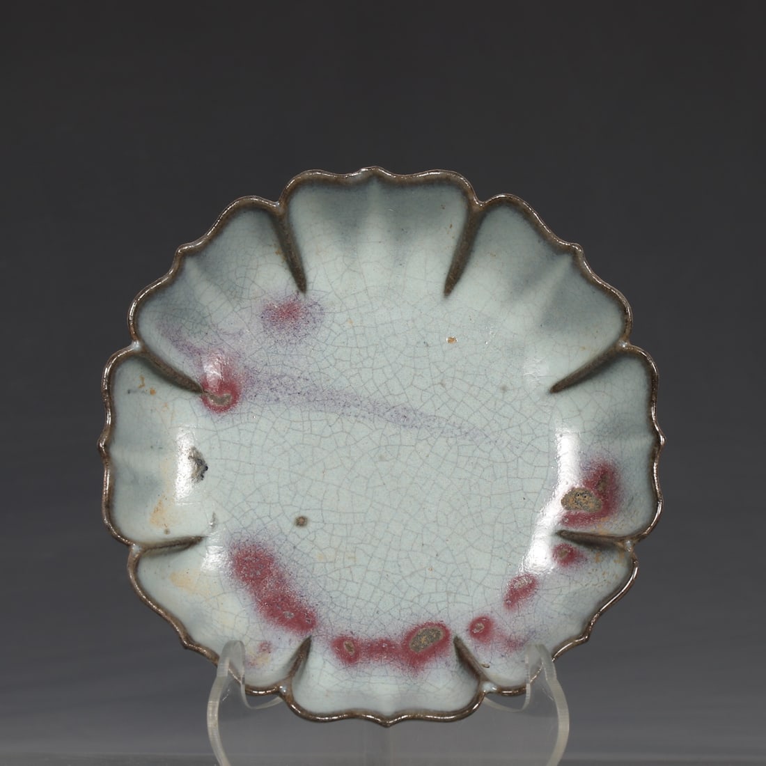 Variable Glaze Jun Kiln Porcelain Plate w Box - 4