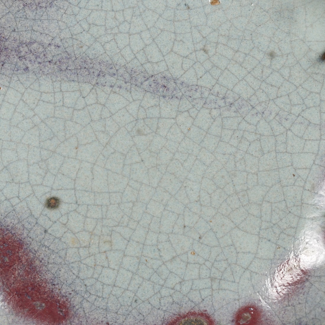 Variable Glaze Jun Kiln Porcelain Plate w Box - 6