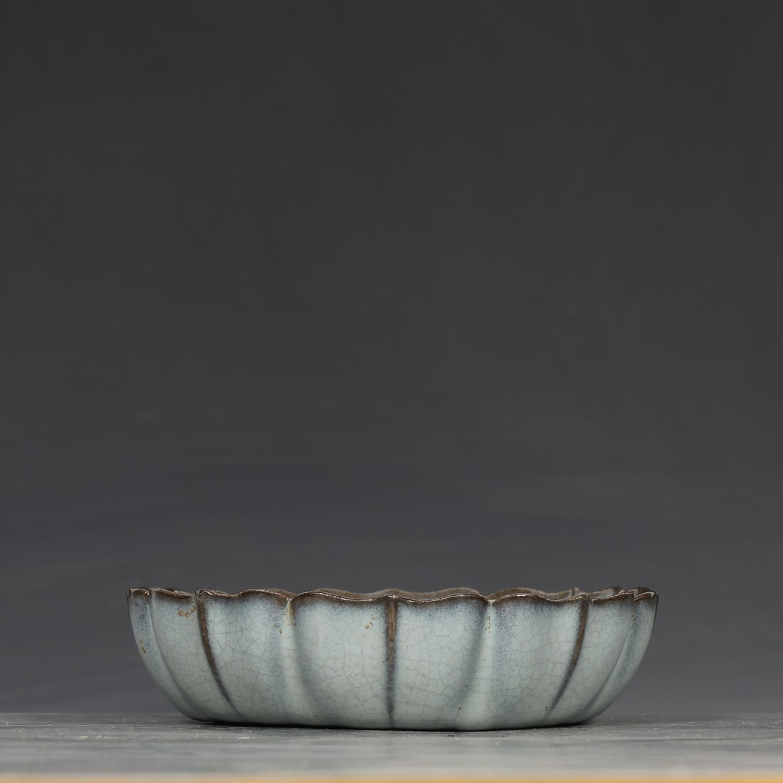 Variable Glaze Jun Kiln Porcelain Plate w Box - 7