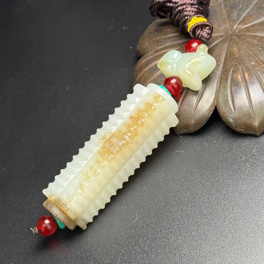 Hetian Jade Pendant - Cong - 3