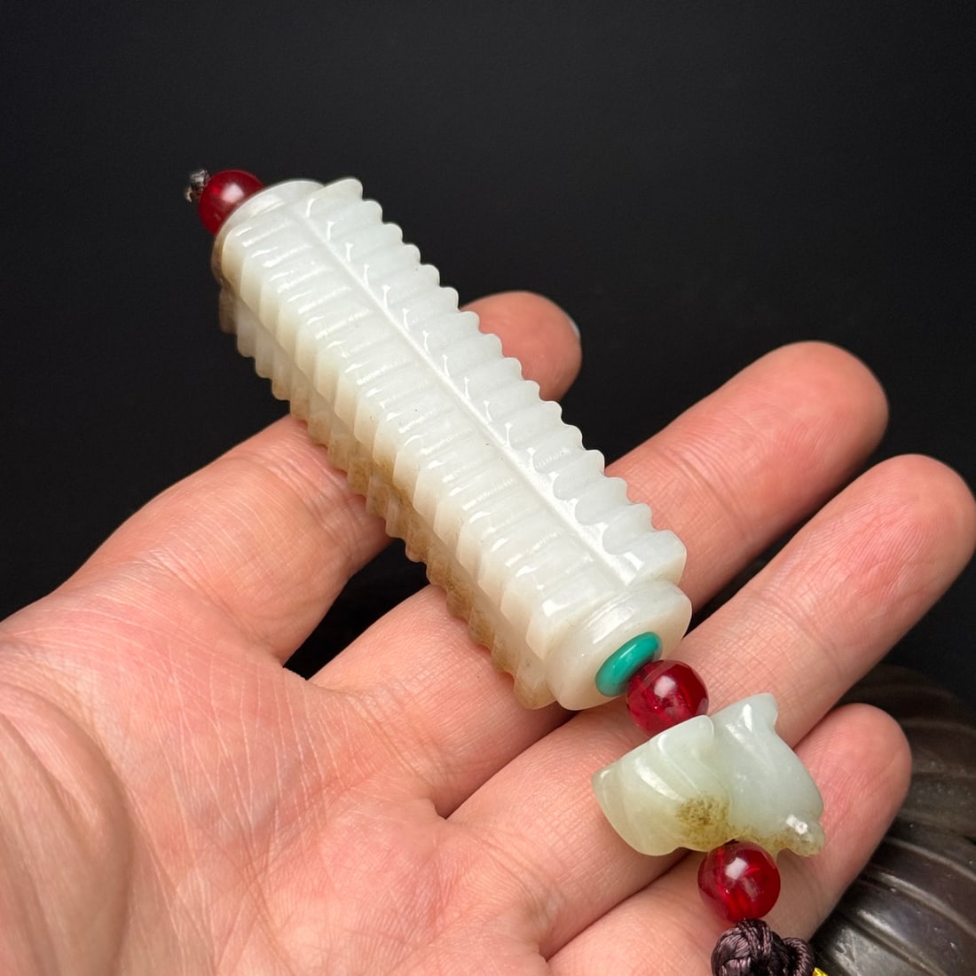 Hetian Jade Pendant - Cong - 9