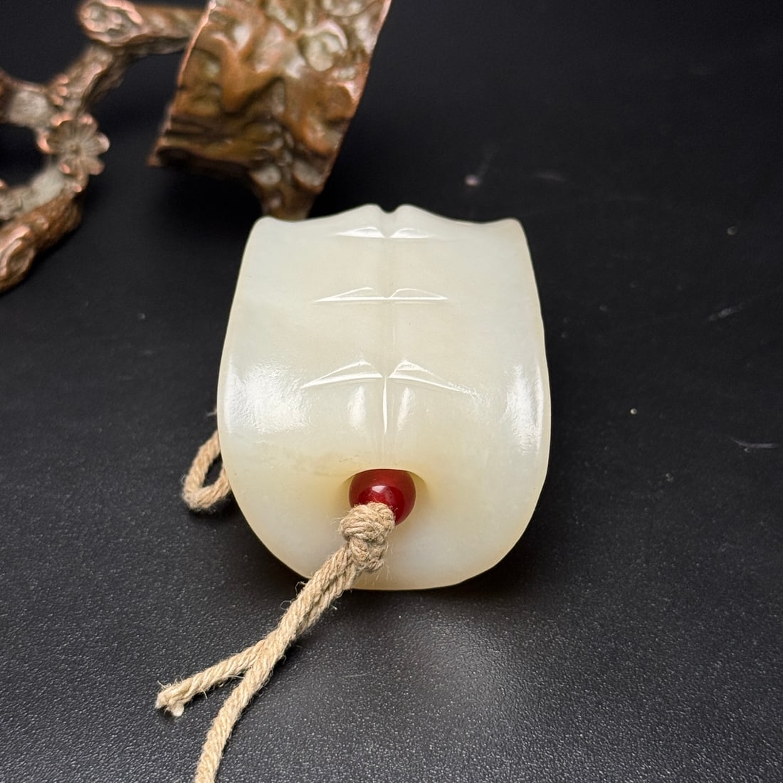 Hetian Jade Pendant - Turtle Shell - 9