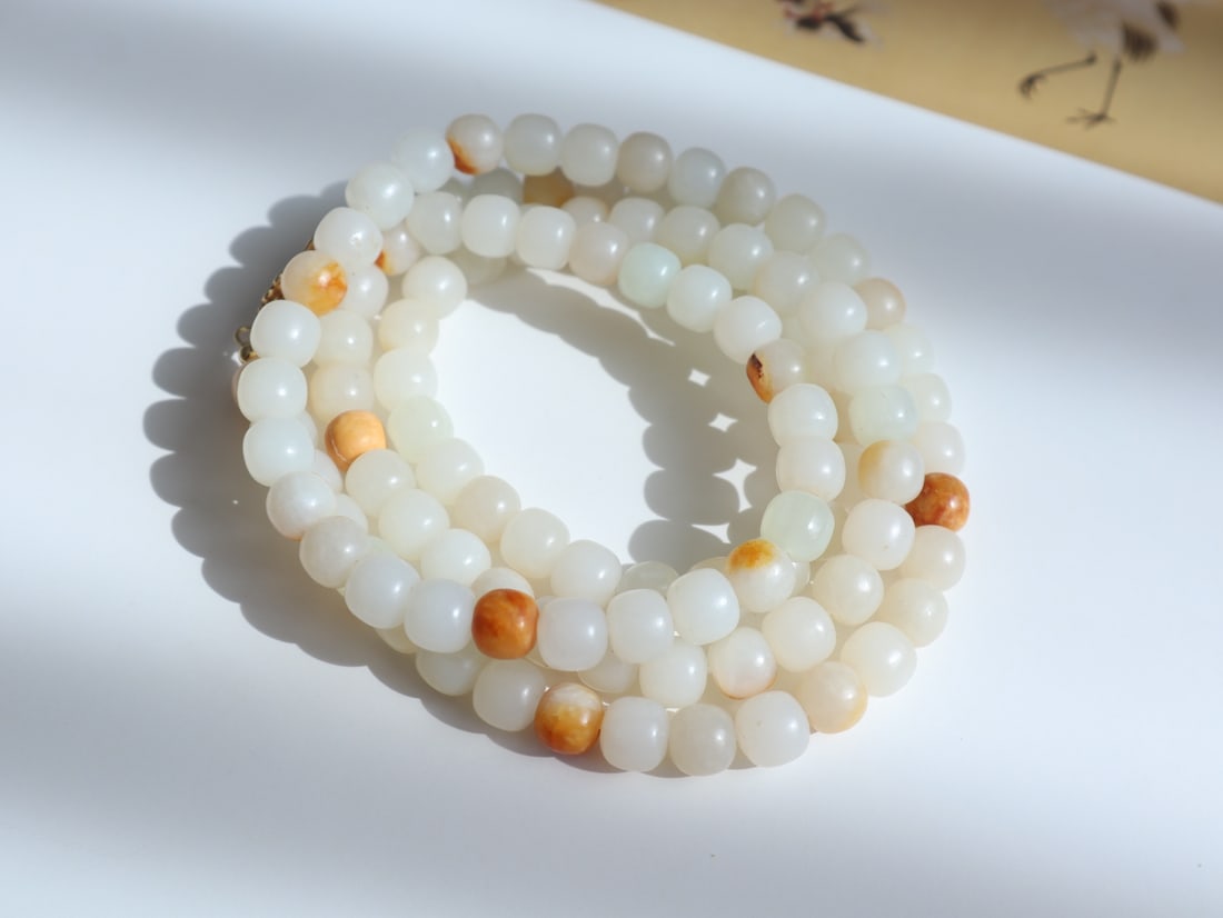 Hetian Jade Beads Necklace - 5