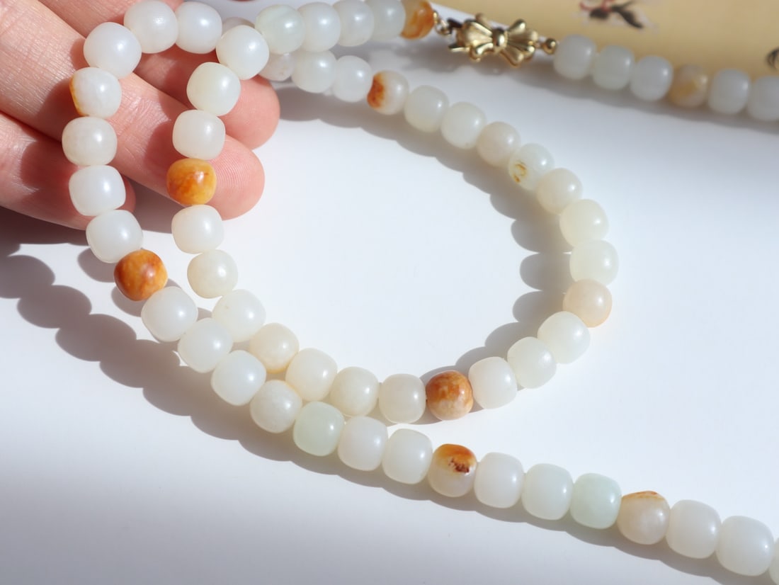 Hetian Jade Beads Necklace - 6