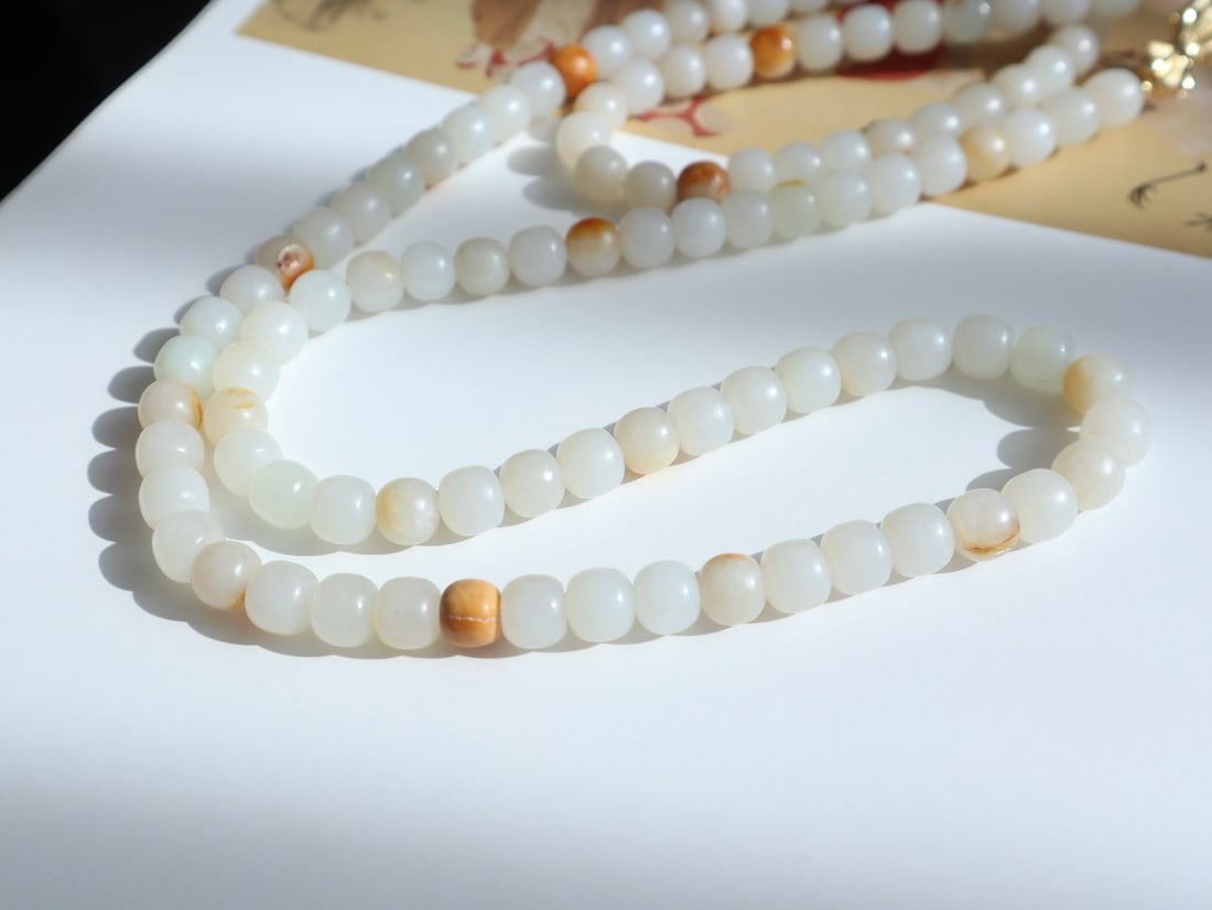 Hetian Jade Beads Necklace - 7