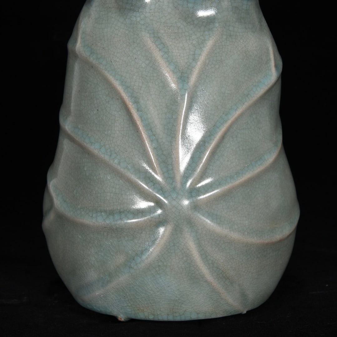 Ru Kiln Sky Blue Glaze Porcelain Statue - Kid - 7