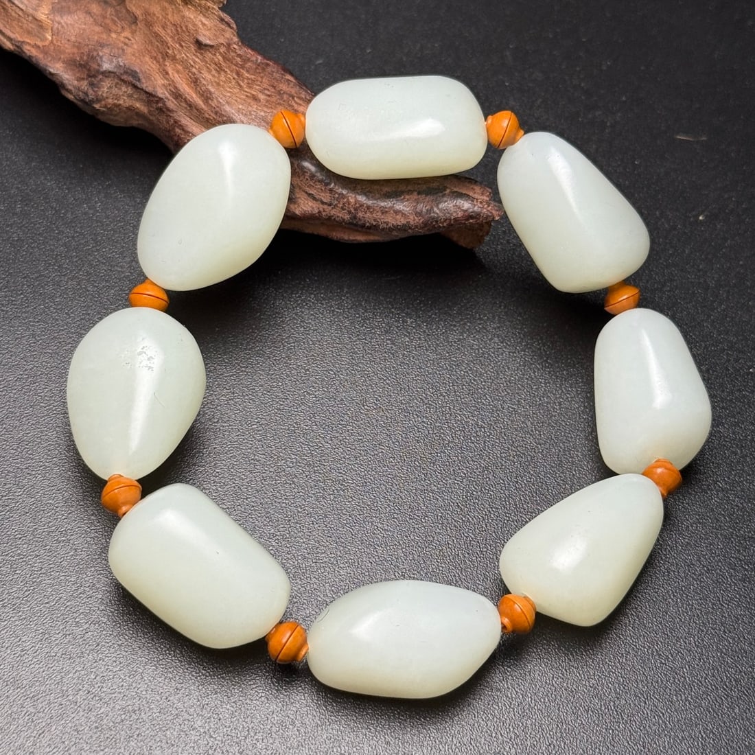 Hetian Jade Original Stone Bracelet (1 of 9)