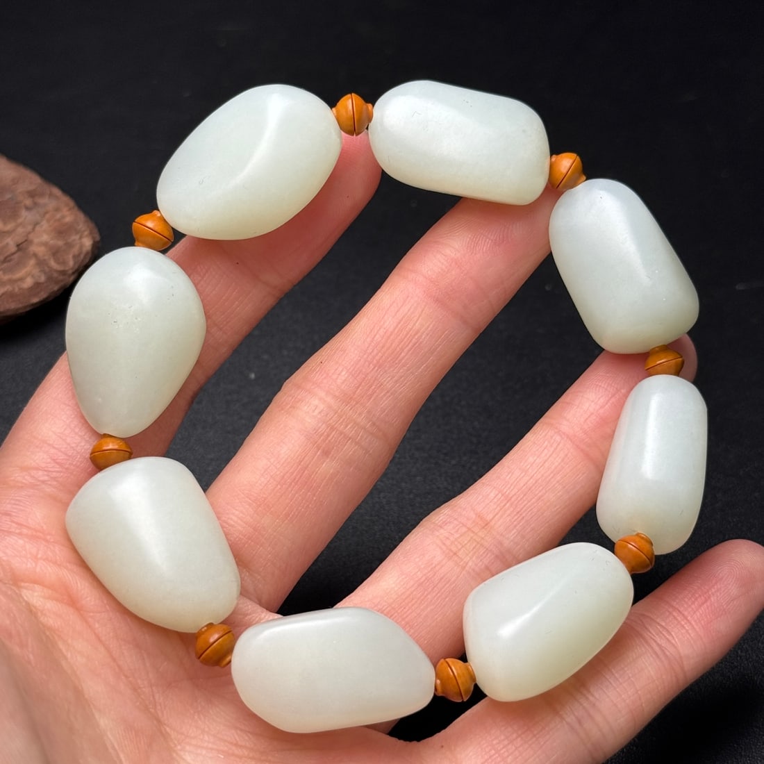 Hetian Jade Original Stone Bracelet - 8