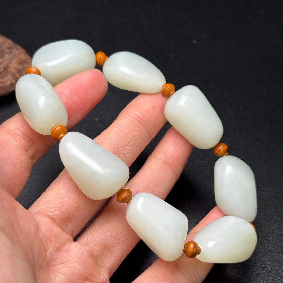 Hetian Jade Original Stone Bracelet - 9