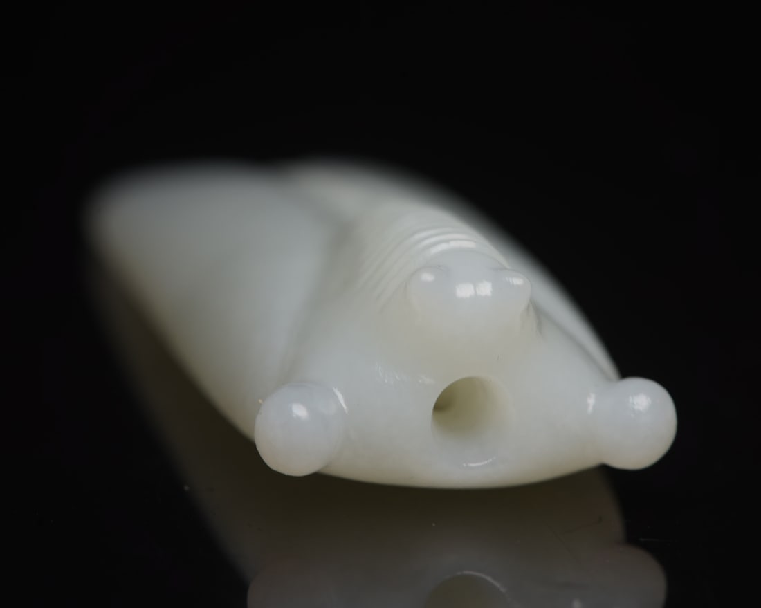 Hetian Jade Pendant - Cicada - 4
