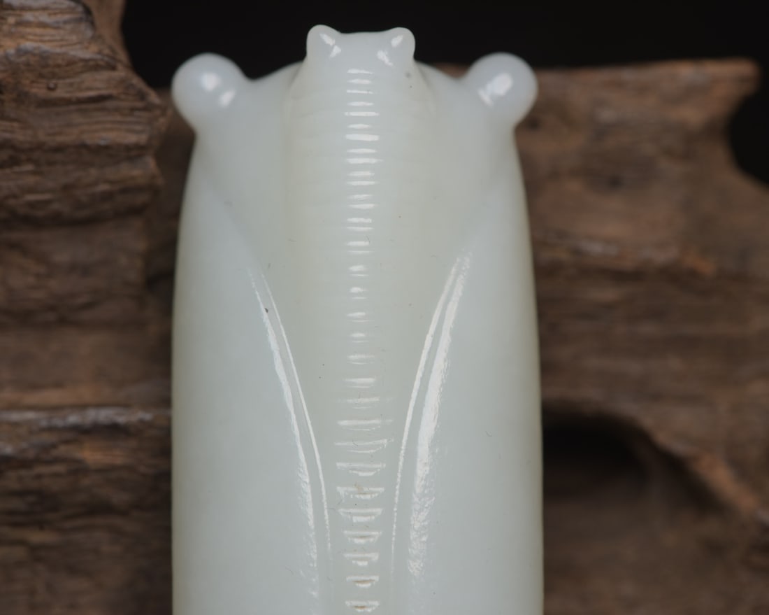 Hetian Jade Pendant - Cicada - 6